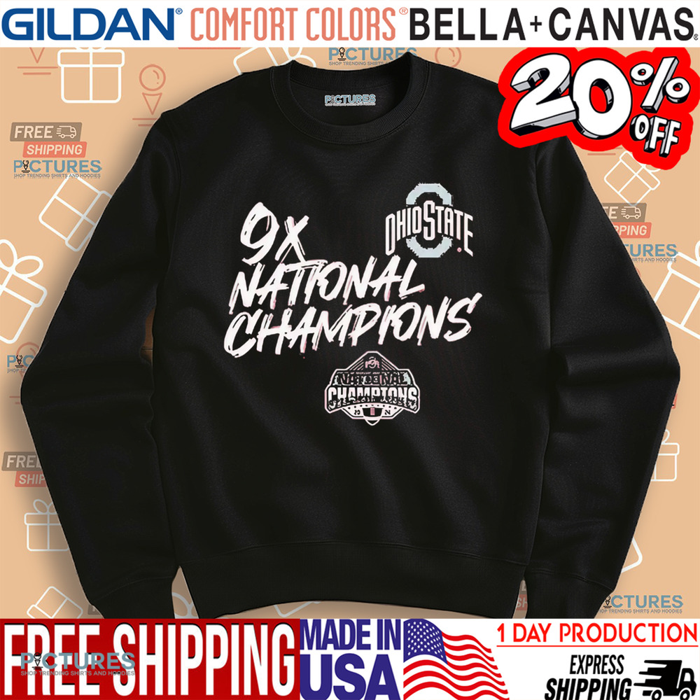 Ohio State Buckeyes College Football Playoff 9x National Champions Shirt