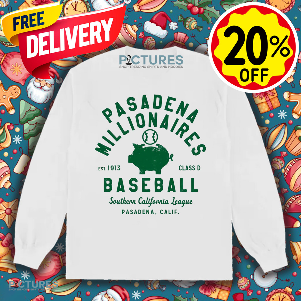 Pasadena Millionaires Vintage Defunct Baseball Teams Southern California League Shirt