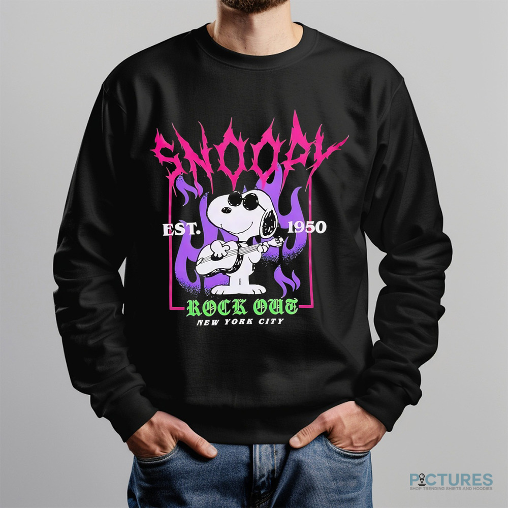 Peanuts Snoopy Rock Out New York City Est. 1950 Metal shirt