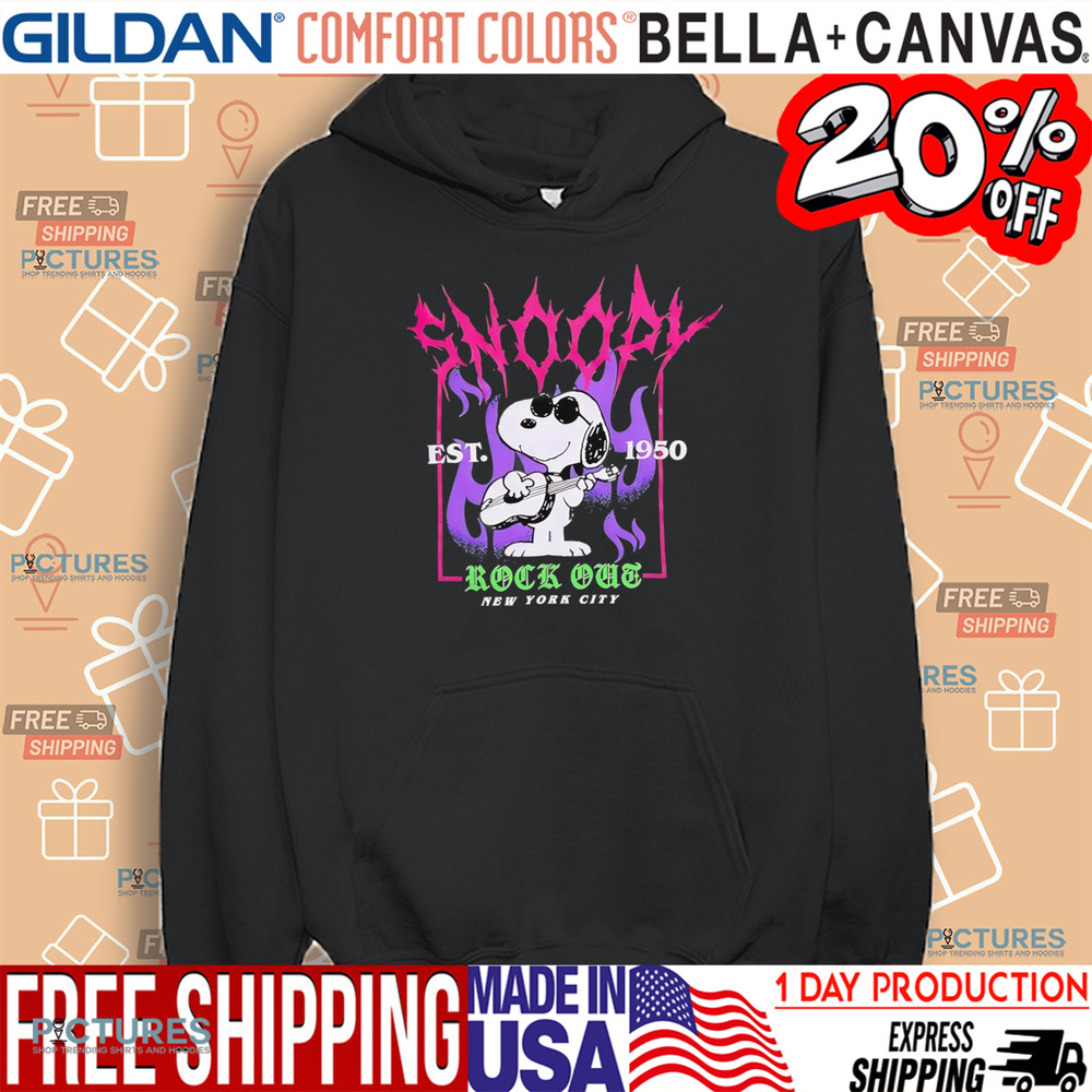 Peanuts Snoopy Rock Out New York City Est. 1950 Metal shirt