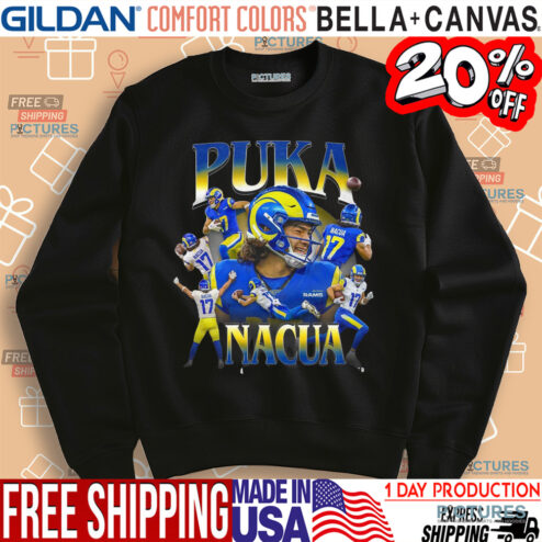 Puka Nacua All-Time Rookie Receiving Leader Vintage Bootleg Shirt