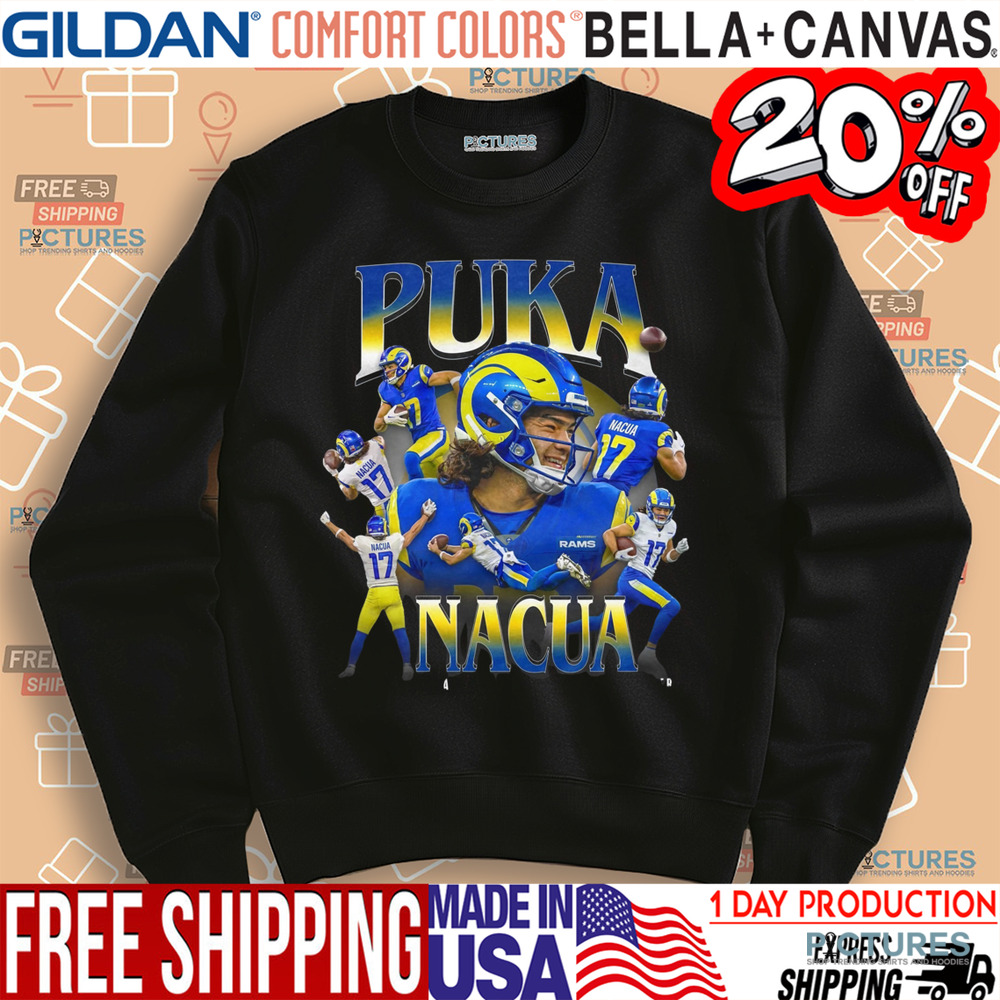 Puka Nacua All-Time Rookie Receiving Leader Vintage Bootleg Shirt
