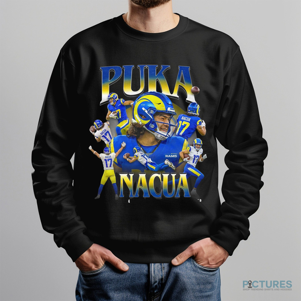 Puka Nacua All-Time Rookie Receiving Leader Vintage Bootleg Shirt