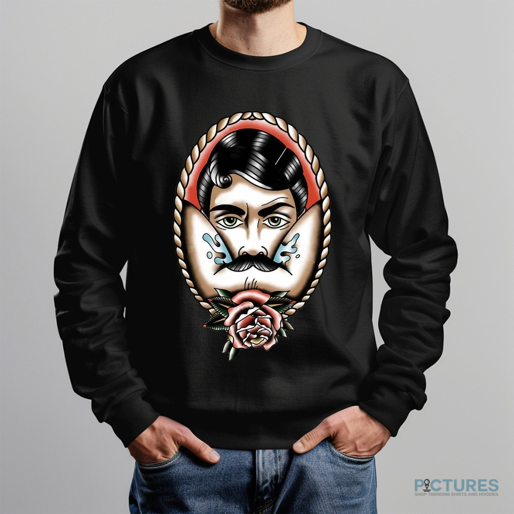 Rose with beard man vintage shirt