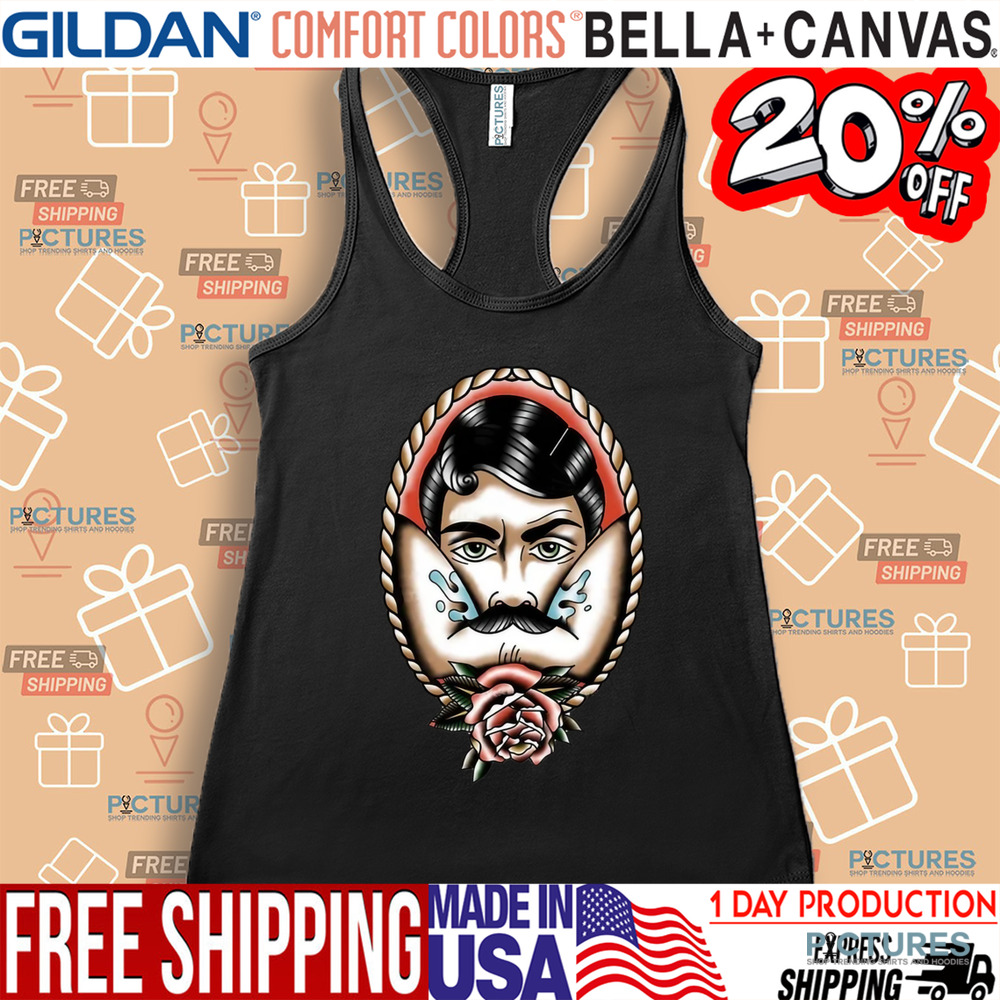 Rose with beard man vintage shirt