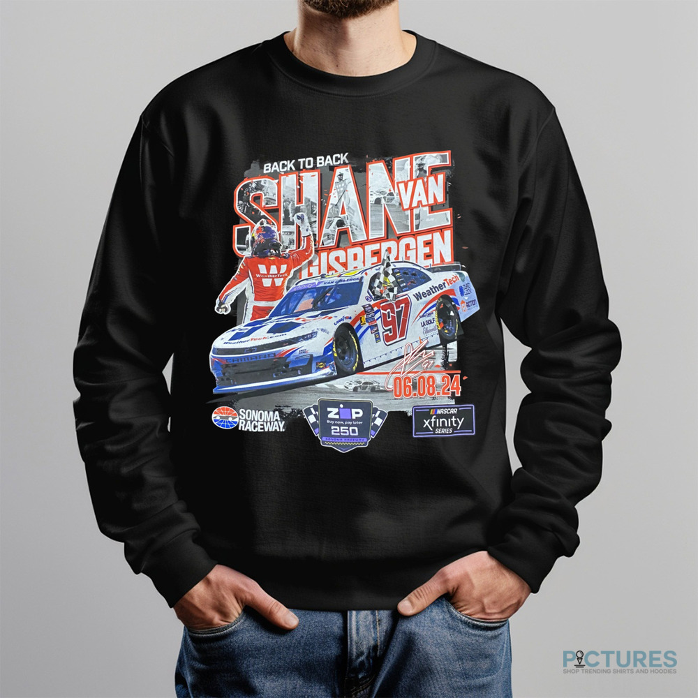 Shane van Gisbergen Hendrick Motorsports Team Collection 2024 Xfinity Series Zip Race Winner Shirt