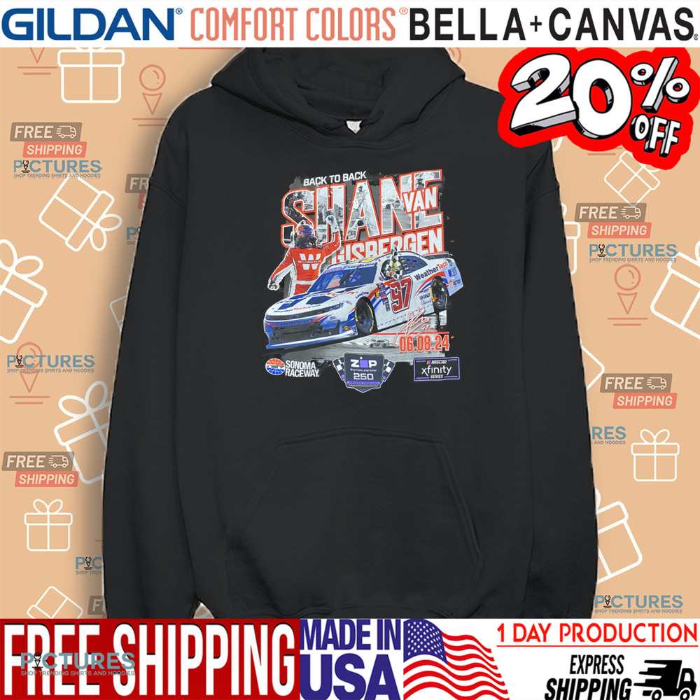 Shane van Gisbergen Hendrick Motorsports Team Collection 2024 Xfinity Series Zip Race Winner Shirt