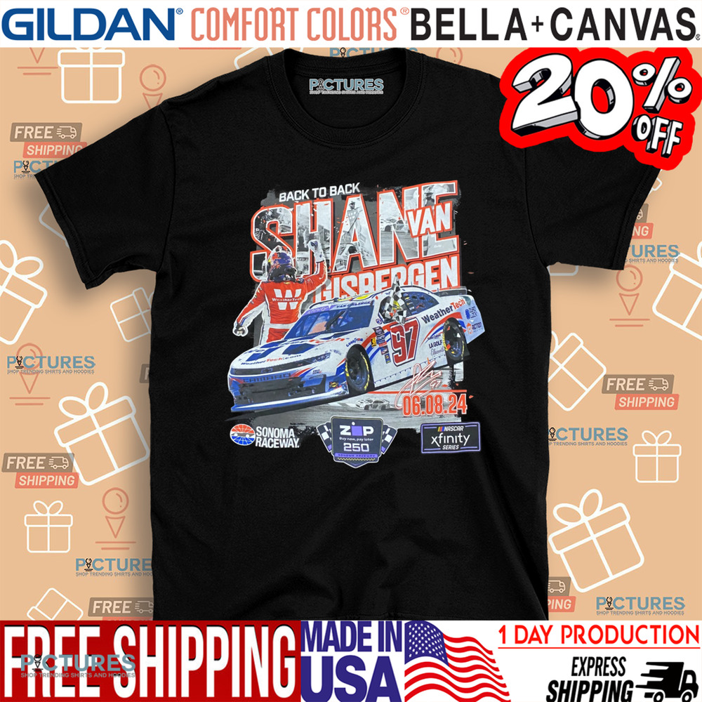 Shane van Gisbergen Hendrick Motorsports Team Collection 2024 Xfinity Series Zip Race Winner Shirt