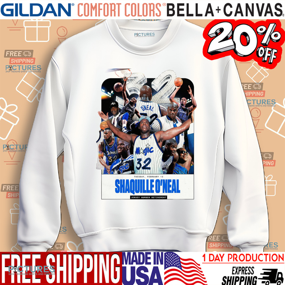 Shaquille O'Neal Jersey Number Retirement Tuesday February 13 Shirt