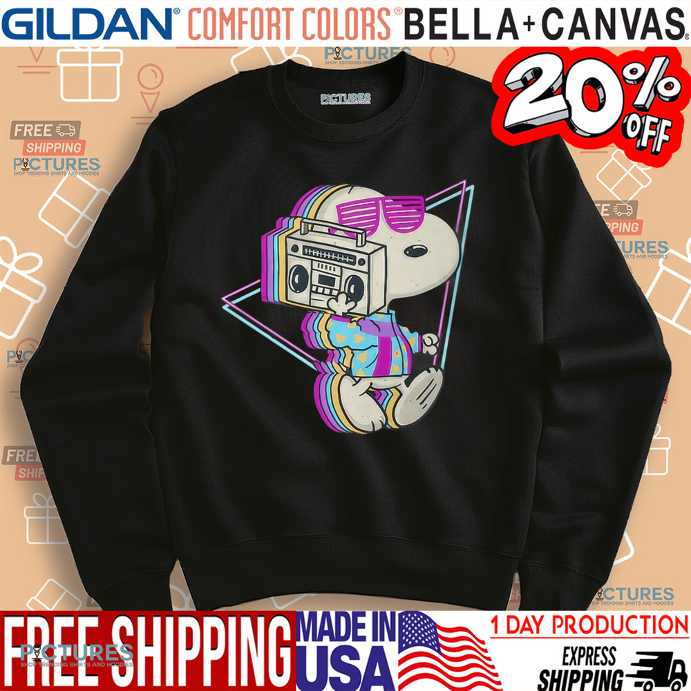 Snoopy 80s Music Walk Shirt