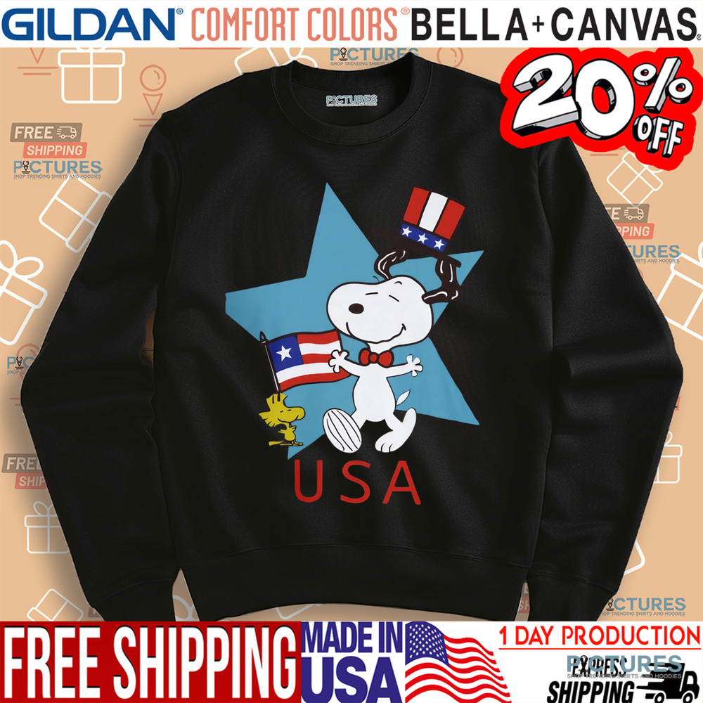 Snoopy USA Flag Shirt