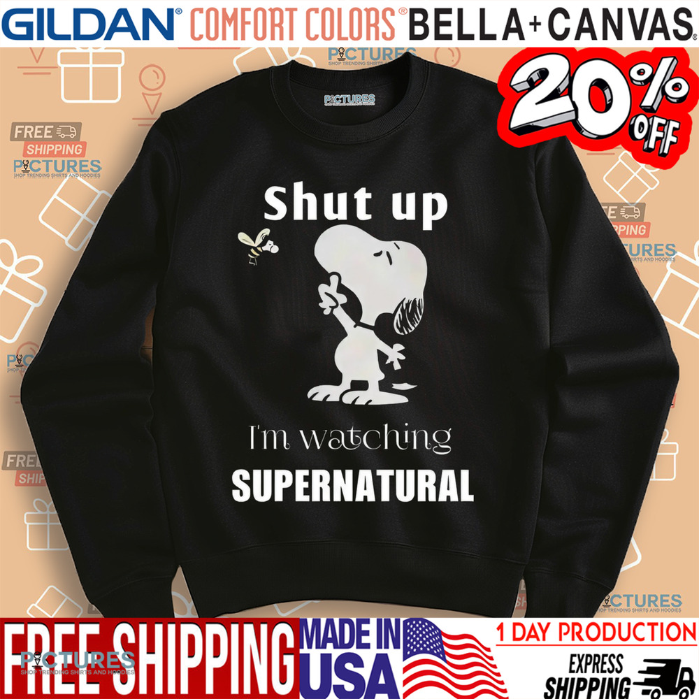 Snoopy and Bee Shut Up I'm Watching Supernatural Shirt