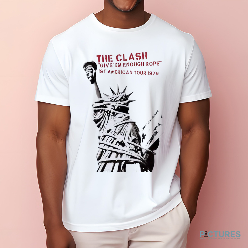 Statue State Liberty the clash give ’em enough rope is’t American tour 1979 shirt