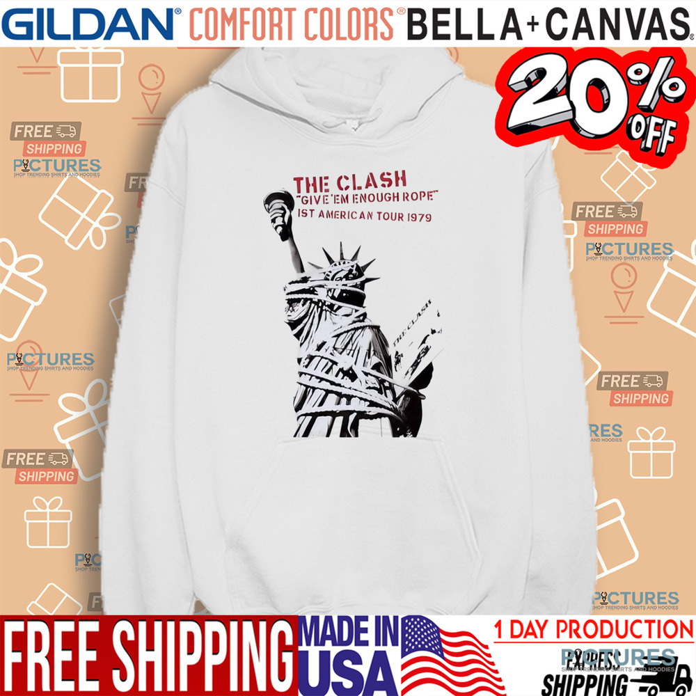 Statue State Liberty the clash give ’em enough rope is’t American tour 1979 shirt