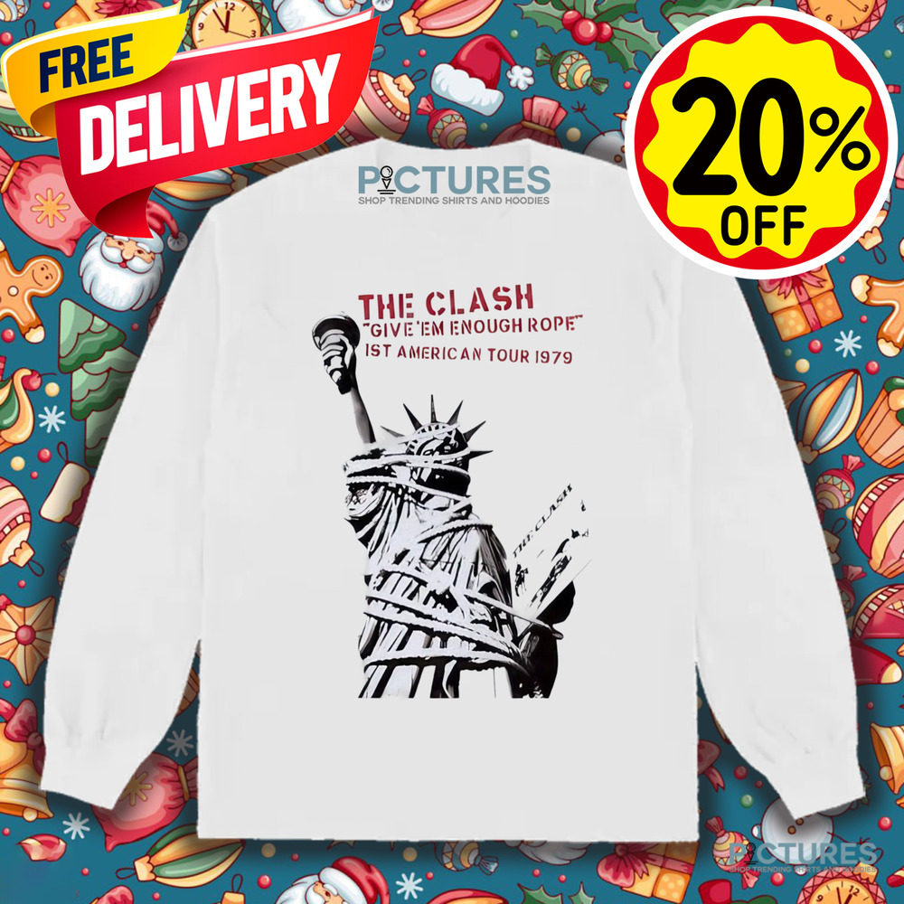 Statue State Liberty the clash give ’em enough rope is’t American tour 1979 shirt