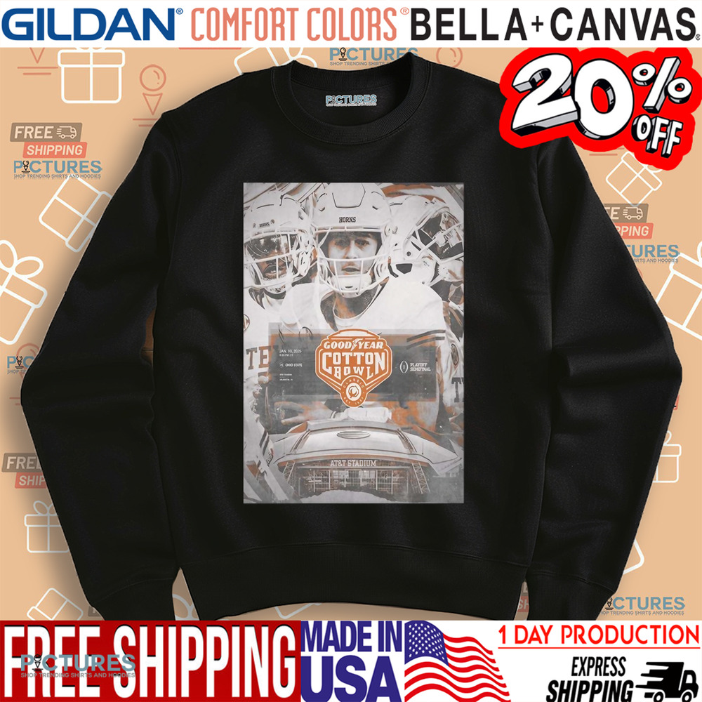 Texas Longhorns Vs Ohio State Buckeyes Matchup 2025 Goodyear Cotton Bowl Classic NCAA College Football Playoff shirt