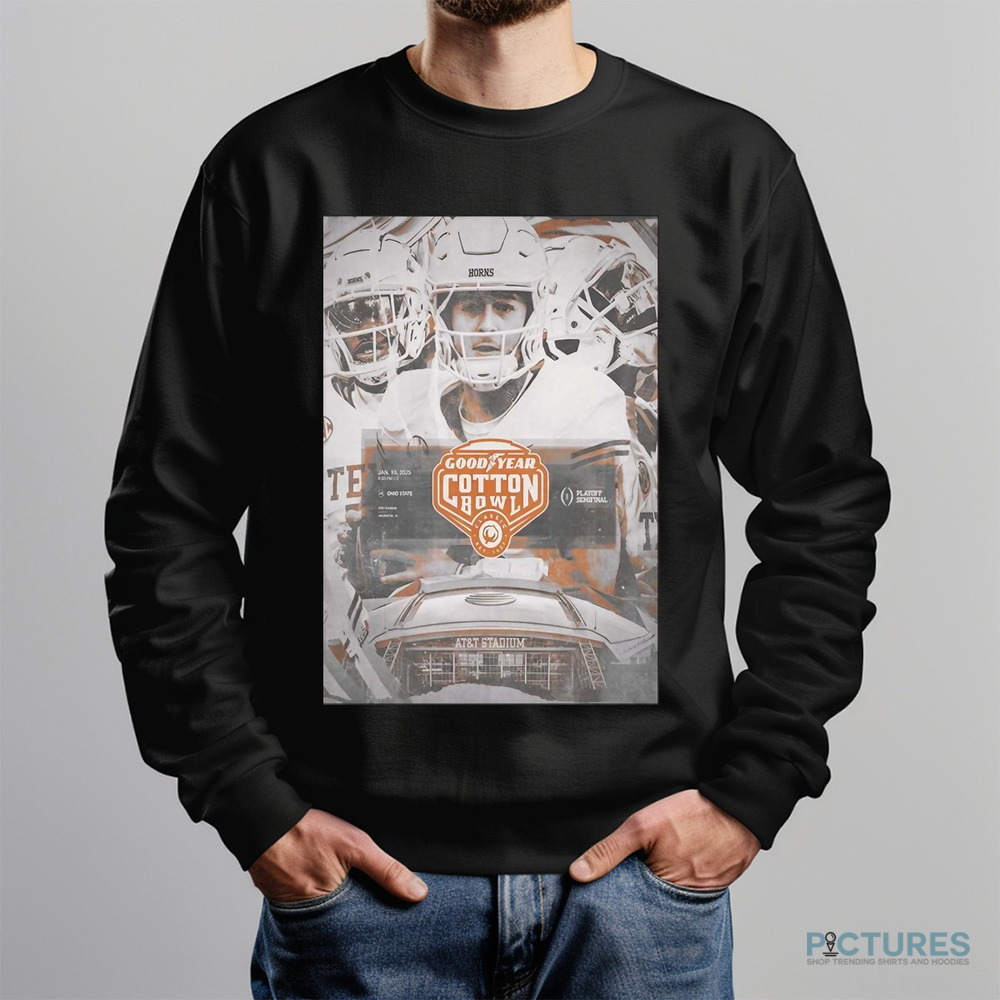 Texas Longhorns Vs Ohio State Buckeyes Matchup 2025 Goodyear Cotton Bowl Classic NCAA College Football Playoff shirt