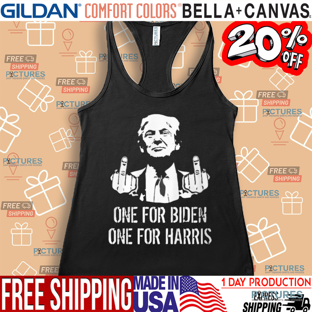 Trump One for Biden one for H middle fingers shirt