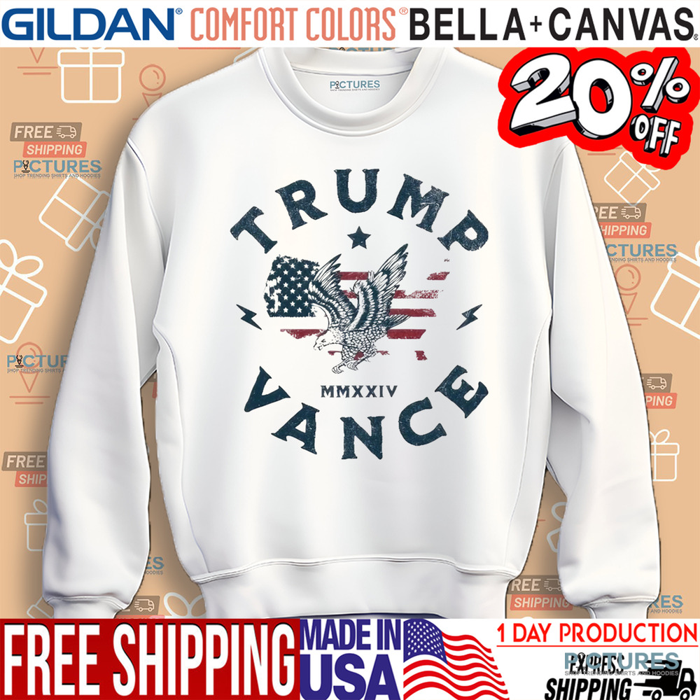 Trump Vance USA Map Eagle rerto shirt