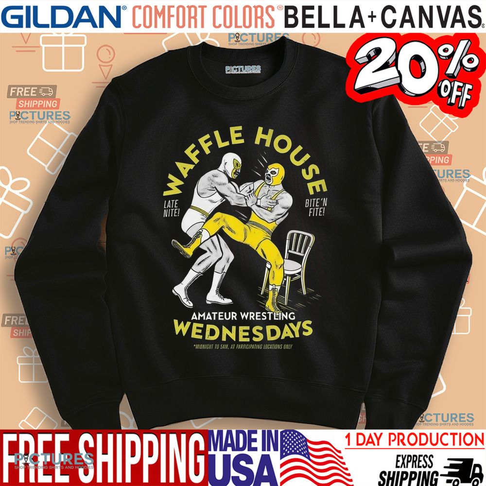 Waffle House amateur wrestling Wednesdays shirt