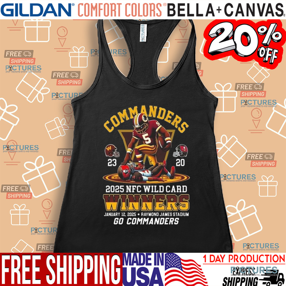Washington Commanders Wild Card 2025 Winners Go Commanders For Fans Mascot Shirt
