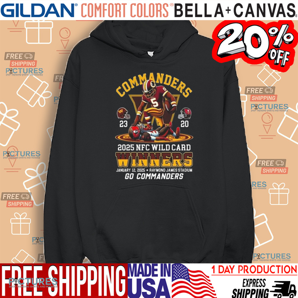 Washington Commanders Wild Card 2025 Winners Go Commanders For Fans Mascot Shirt