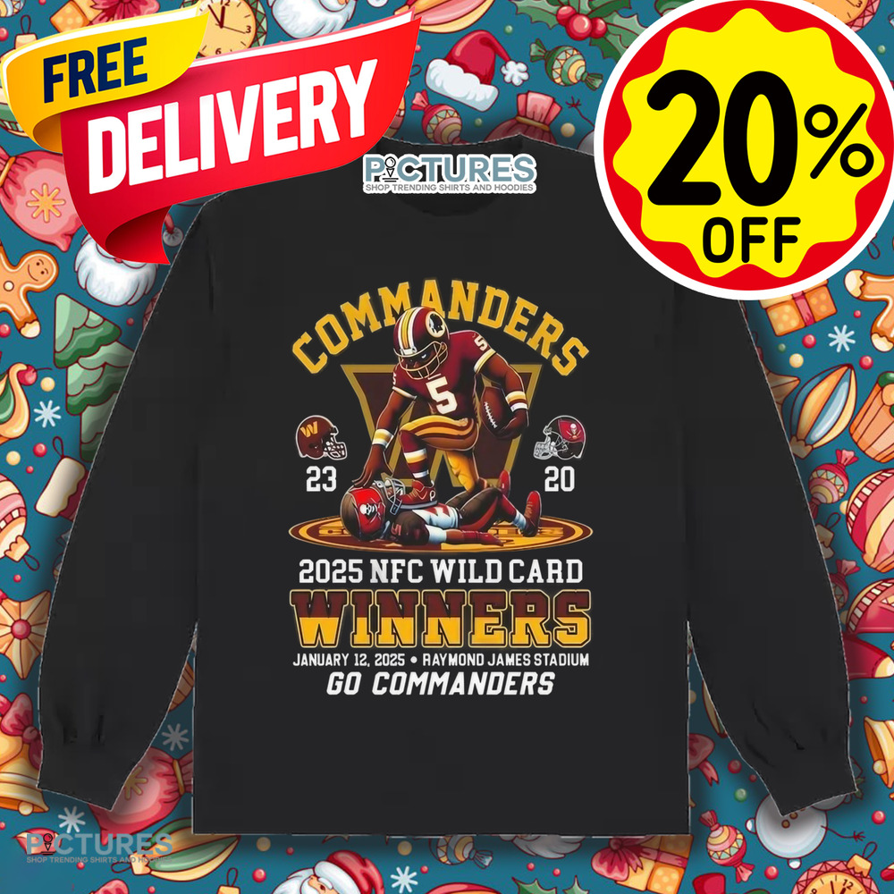 Washington Commanders Wild Card 2025 Winners Go Commanders For Fans Mascot Shirt