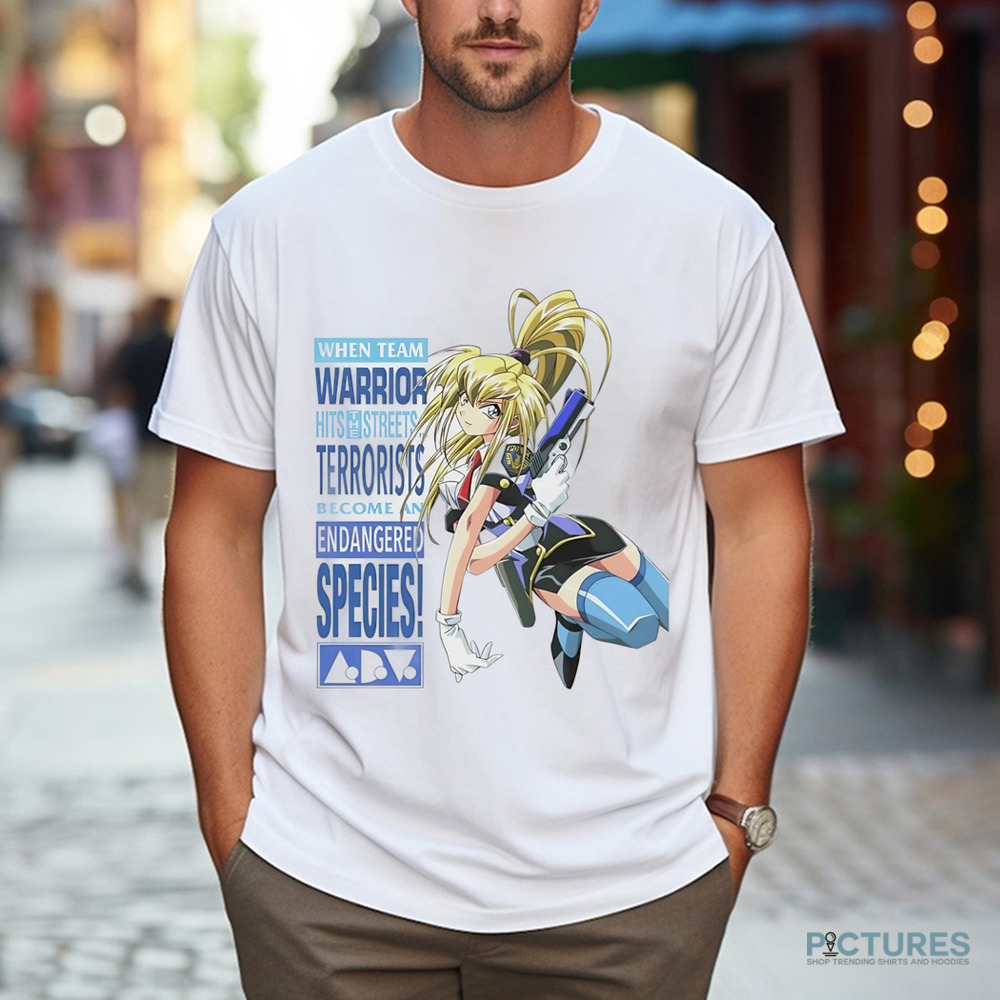When team warrior hits streets terrorists become an endangered species shirt