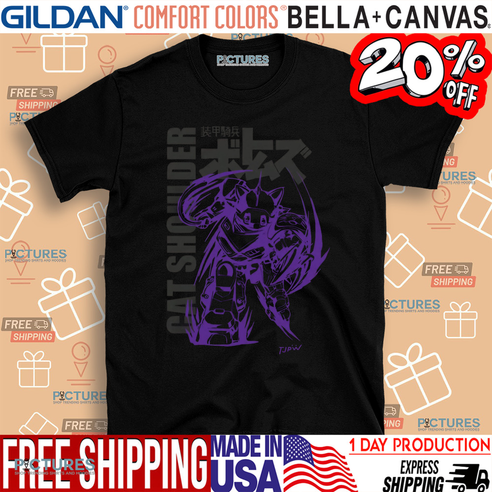 Armored Trooper Votoms x Tokyo Women's Pro Wrestling Cat Shoulder Shirt