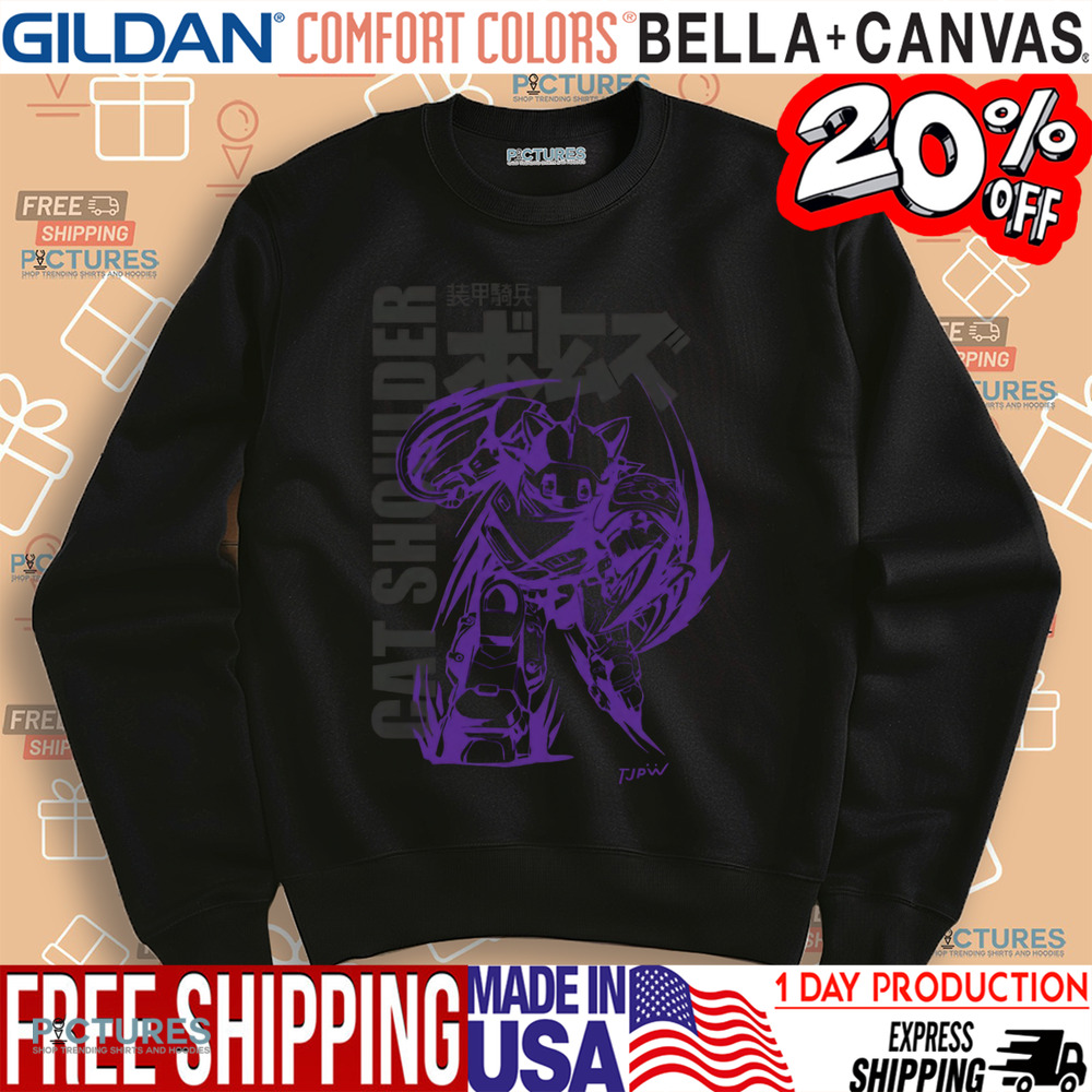 Armored Trooper Votoms x Tokyo Women's Pro Wrestling Cat Shoulder Shirt