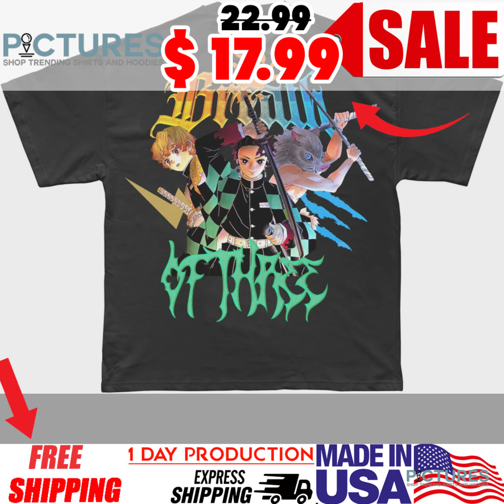 Breath Of Three Zenitsu Agatsuma Tanjiro Kamado Hashibira Inosuke Demon Slayer Anime Shirt