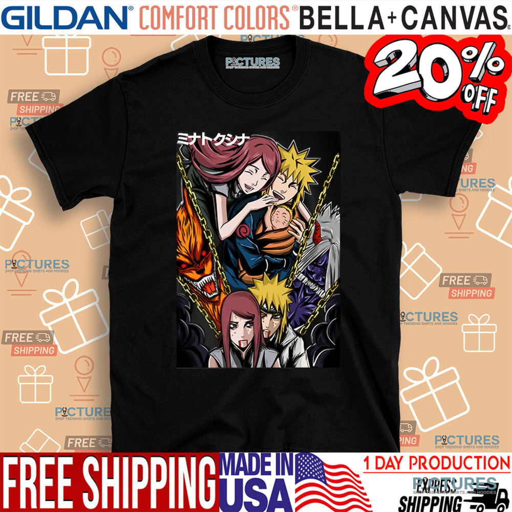 Camiseta unisex Naruto Minato Namikaze y Kushina Shirt