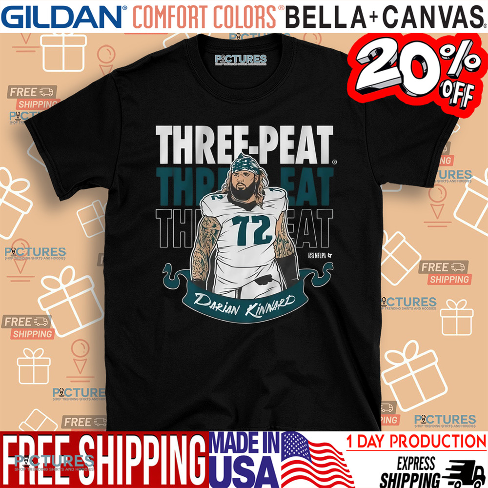 Darian Kinnard Three-Peat Philadelphia Eagles NFL Football Shirt