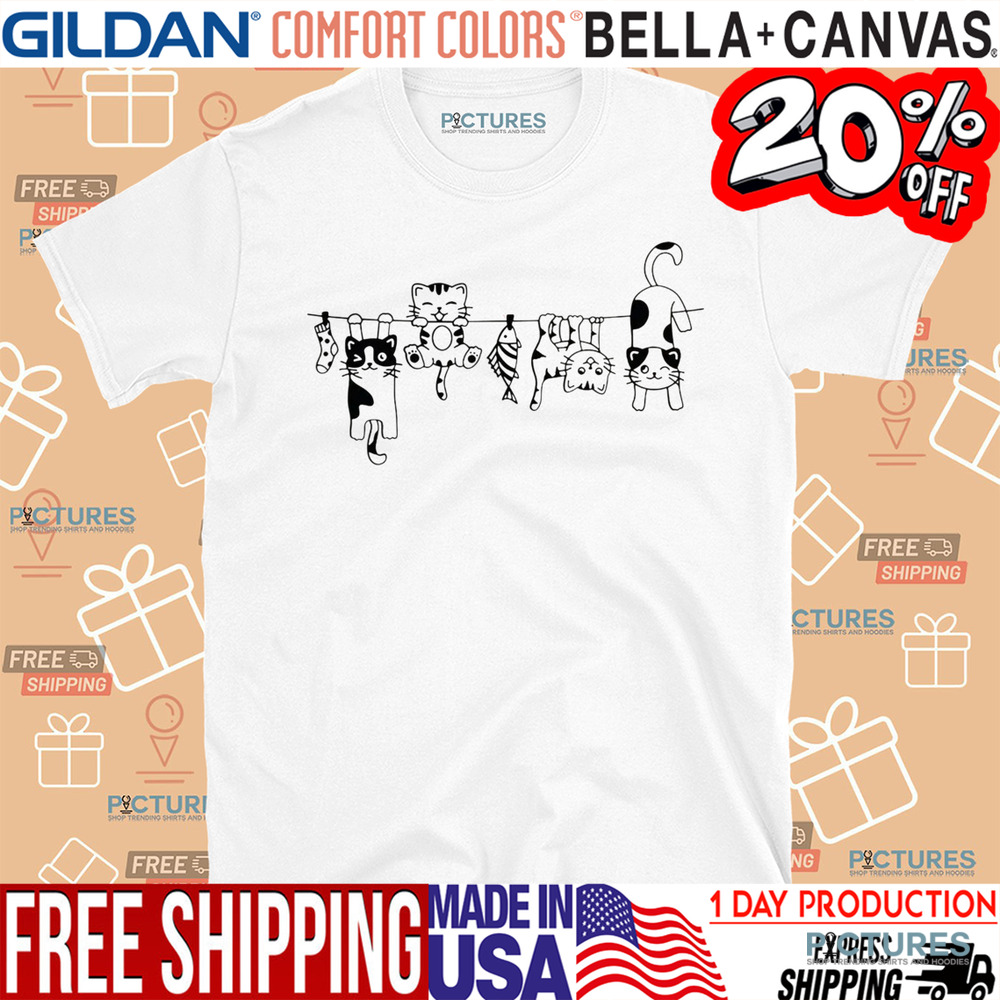 Funny Hanging Cats Shirt