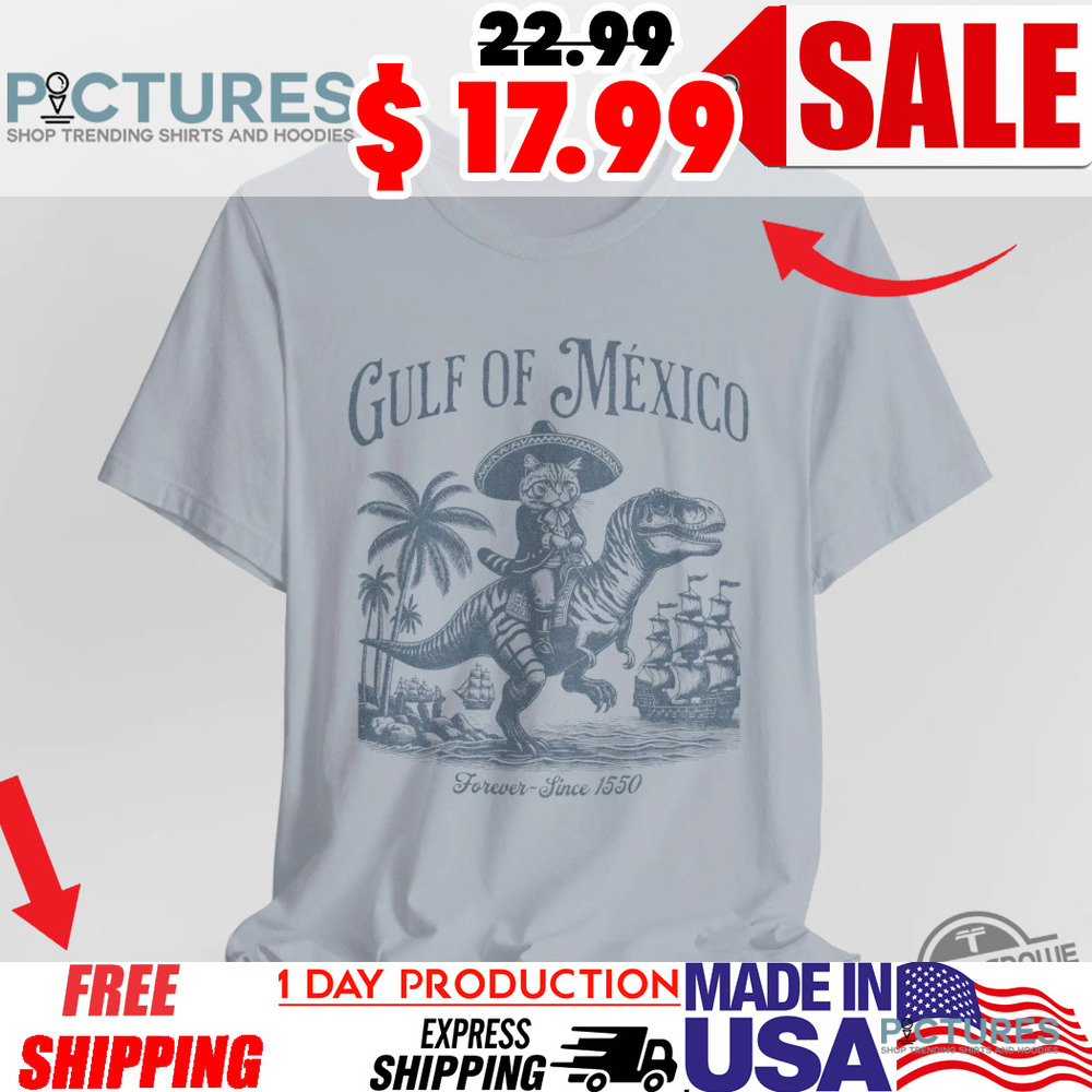 Gulf Of Mexico Forever Since 1550 Funny Pirate Cat Shirt