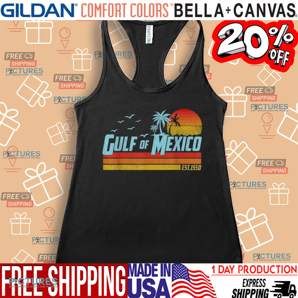 Gulf of Mexico Est 1550 Retro Vintage Beach Shirt