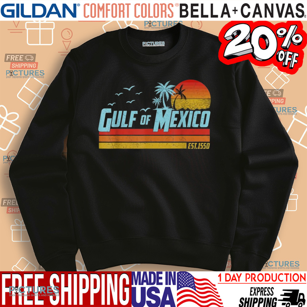 Gulf of Mexico Est 1550 Retro Vintage Beach Shirt