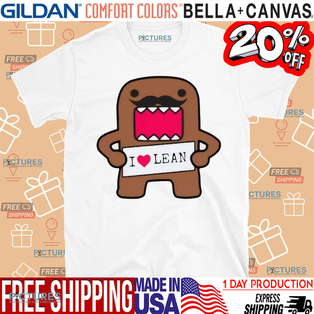 I Love Lean Felt Domo Kun Shirt