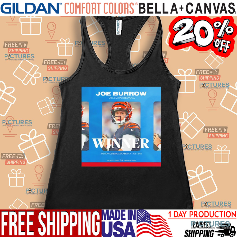 Joe Burrow QB Cincinnati Bengals winner 225 AP comeback player of the year poster shirt