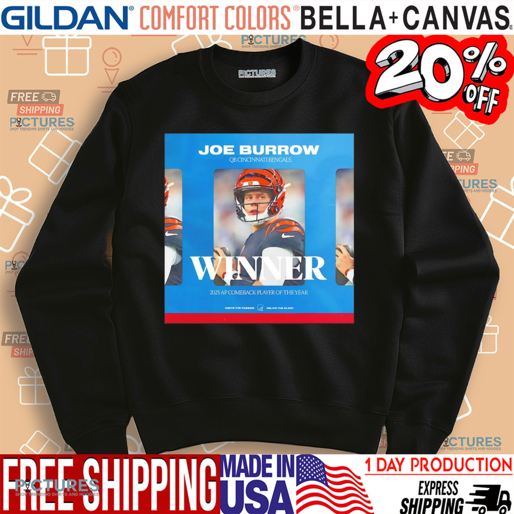 Joe Burrow QB Cincinnati Bengals winner 225 AP comeback player of the year poster shirt
