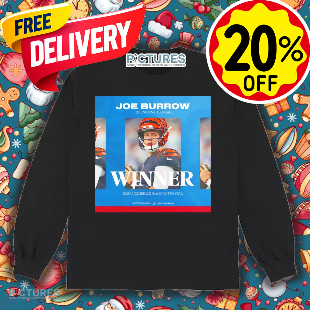 Joe Burrow QB Cincinnati Bengals winner 225 AP comeback player of the year poster shirt