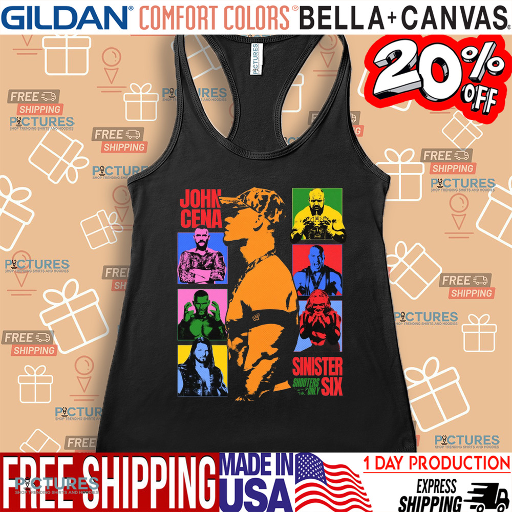 John Cena's Sinister Six WWE graphic shirt John Cena's Sinister Six WWE graphic shirt