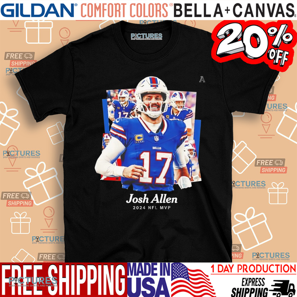 Josh Allen 2024 NFL MVP Buffalo Bills player football shirt