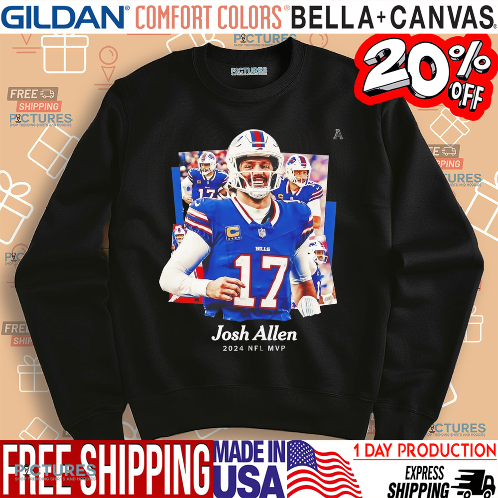 Josh Allen 2024 NFL MVP Buffalo Bills player football shirt Josh Allen 2024 NFL MVP Buffalo Bills player football shirt