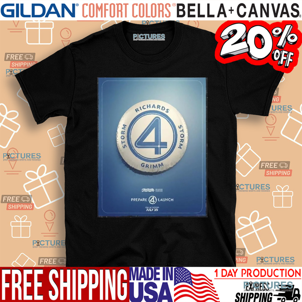 Marvel The Fantastic 4 Prepare 4 Launch Team Badge Poster 2025 Shirt