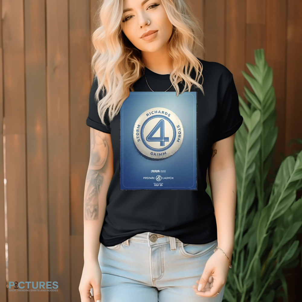 Marvel The Fantastic 4 Prepare 4 Launch Team Badge Poster 2025 Shirt