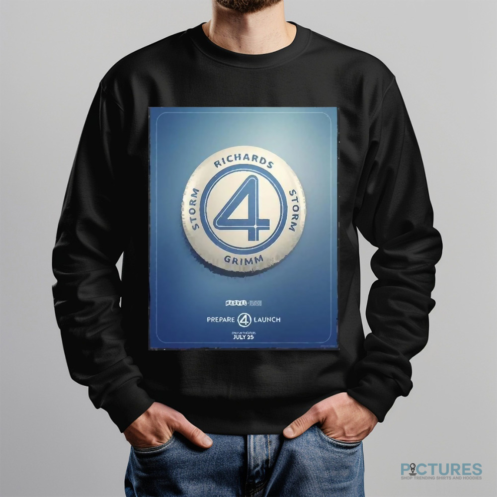 Marvel The Fantastic 4 Prepare 4 Launch Team Badge Poster 2025 Shirt