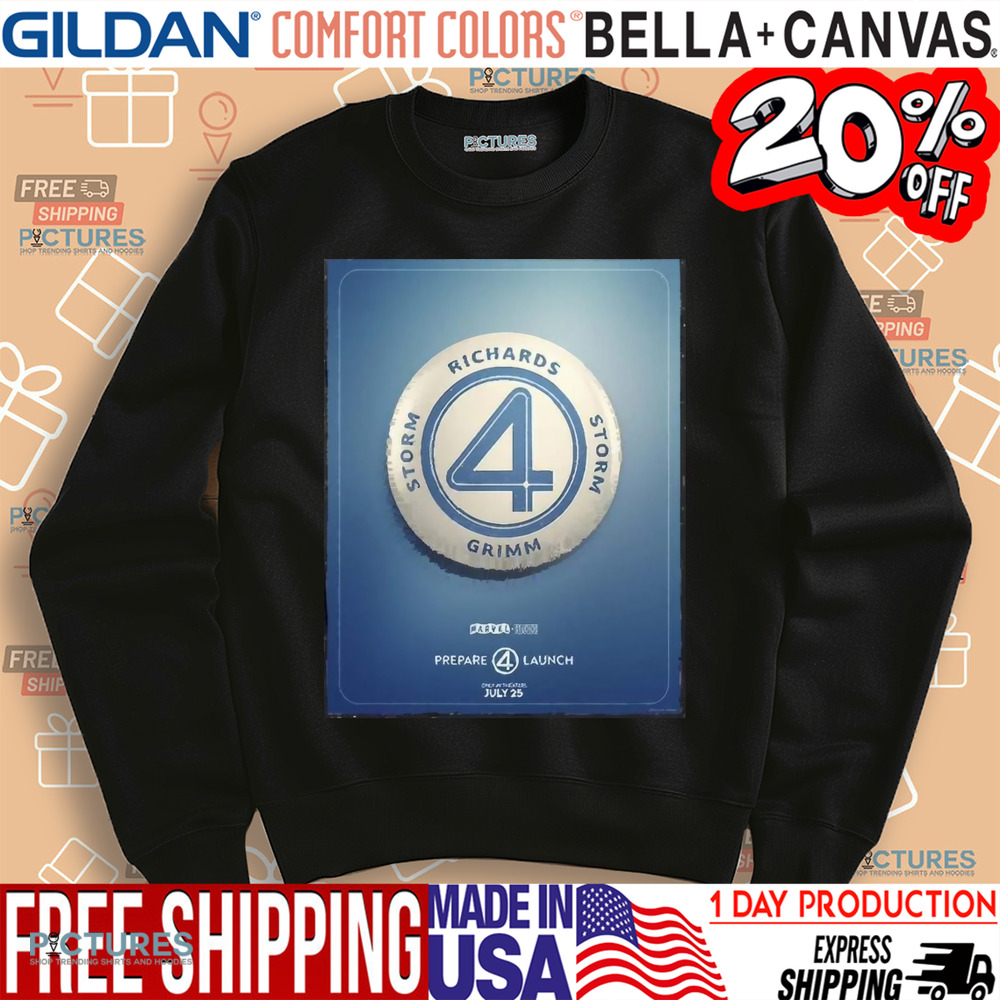 Marvel The Fantastic 4 Prepare 4 Launch Team Badge Poster 2025 Shirt