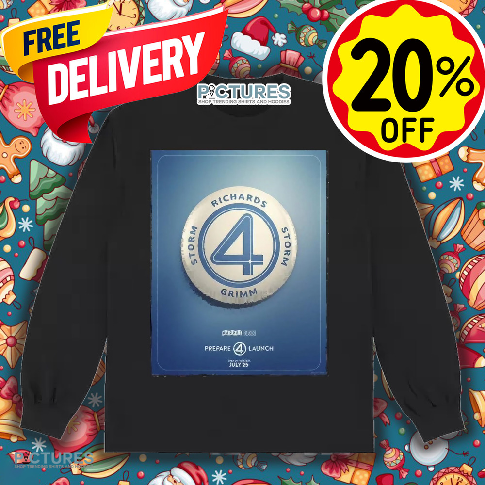 Marvel The Fantastic 4 Prepare 4 Launch Team Badge Poster 2025 Shirt