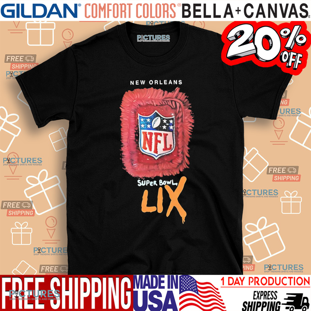 New Orleans Super Bowl LIX Jerk Art NFL logo shirt